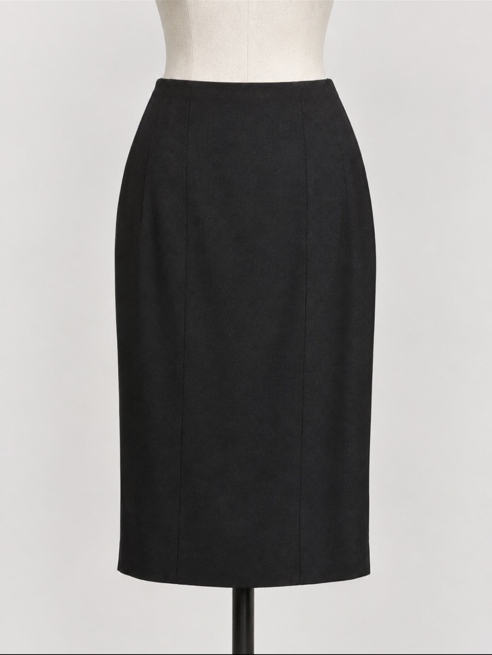 Anne Klein Classic Black Pencil Skirt - Women's Tailored Skirt, 100% wool